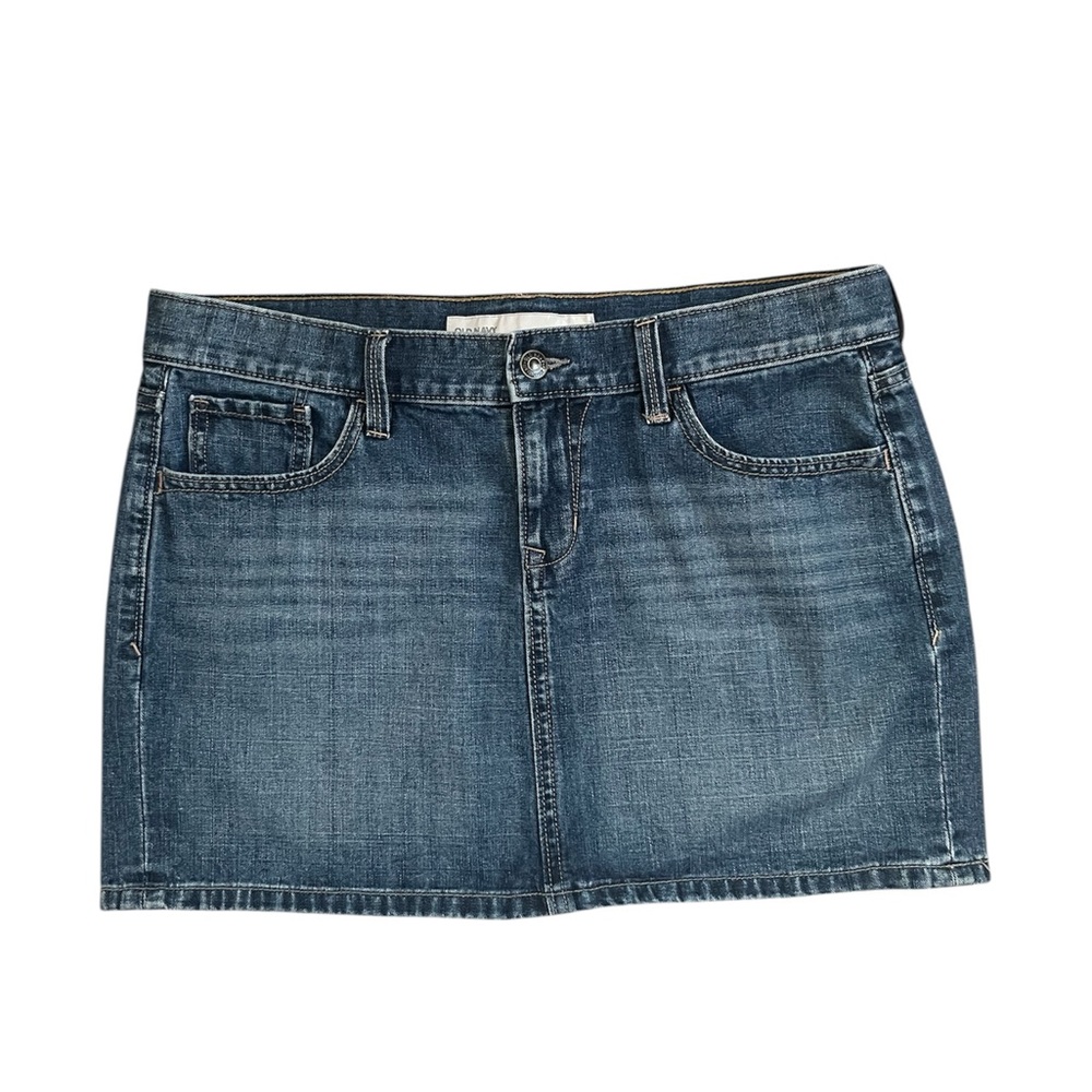 Y2K Dark Blue Denim Mini Skirt Old Navy 8 
Cotton
